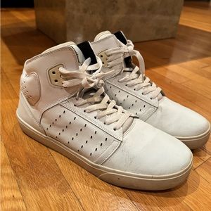 SUPRA white leather high top sneakers Men’s Size 11